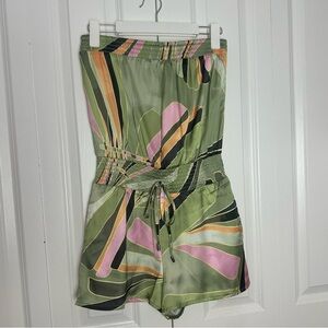 Elan Green Brenna Romper Size Small